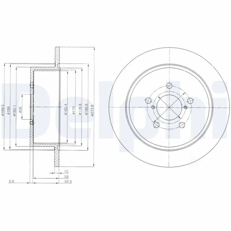 Disque de frein DELPHI BG4129