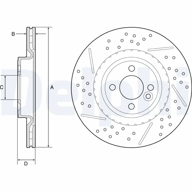 Disque de frein DELPHI BG4789C