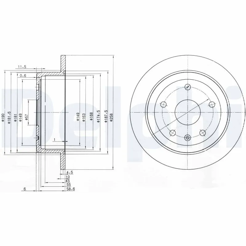 Disque de frein DELPHI BG3554