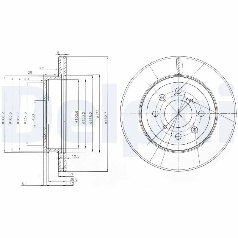 Disque de frein DELPHI BG3884