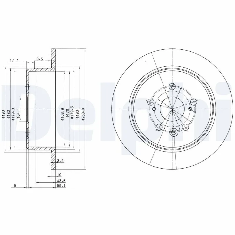 Disque de frein DELPHI BG2594