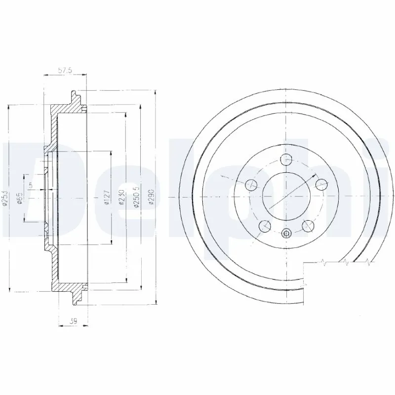 Tambour de frein DELPHI BF406