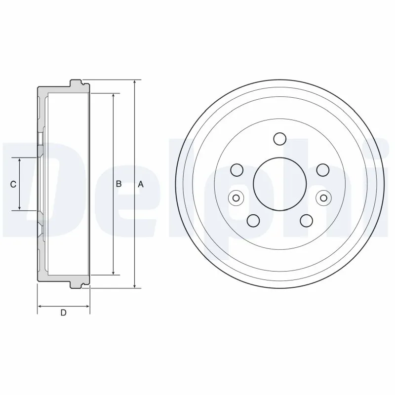 Tambour de frein DELPHI BF597