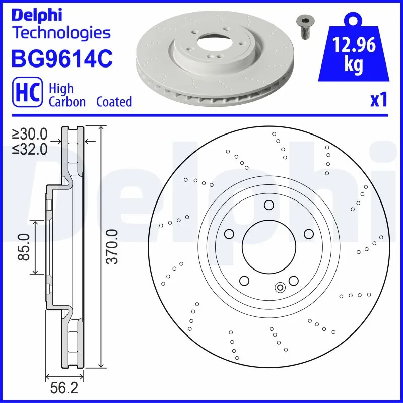 Disque de frein DELPHI BG9614C