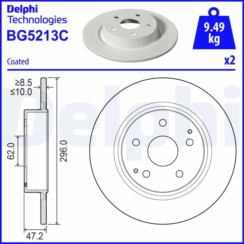 Disque de frein DELPHI BG5213C