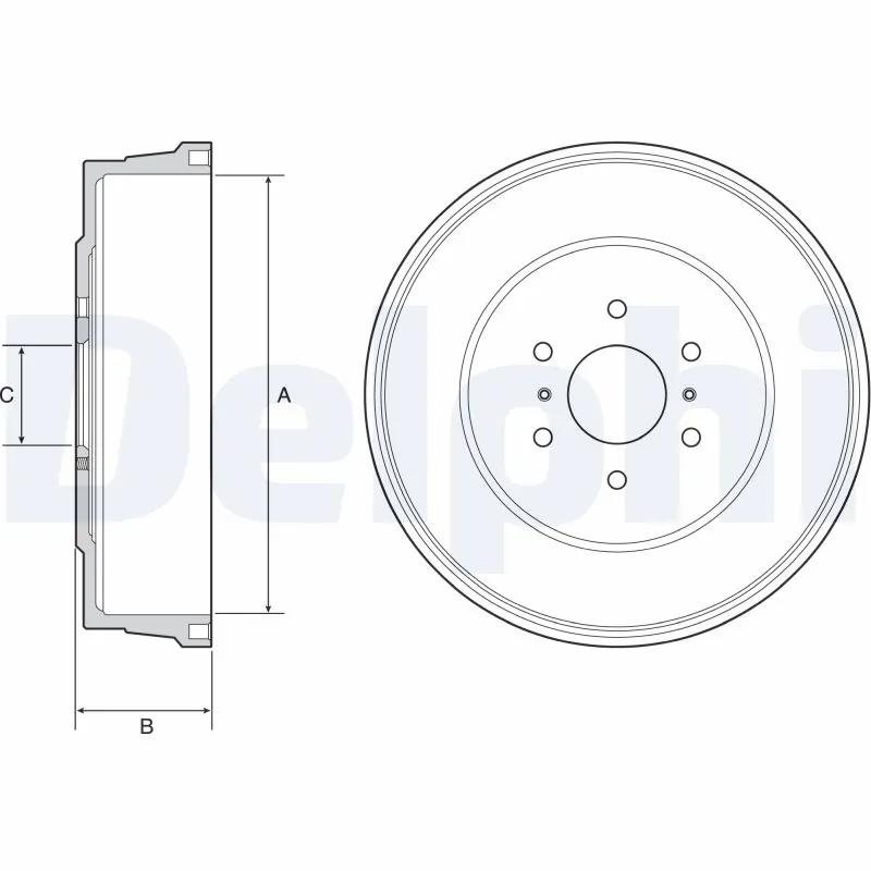 Tambour de frein DELPHI BF557
