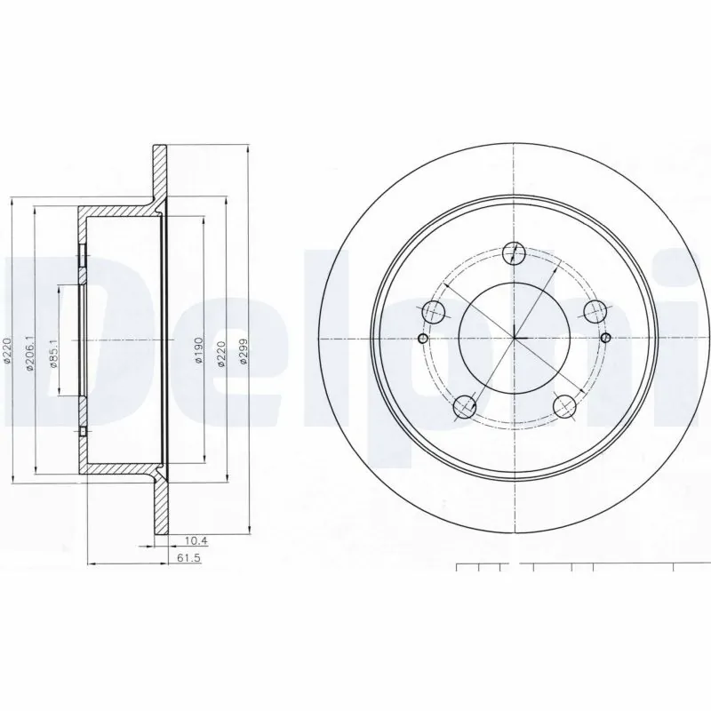 Disque de frein DELPHI BG4220