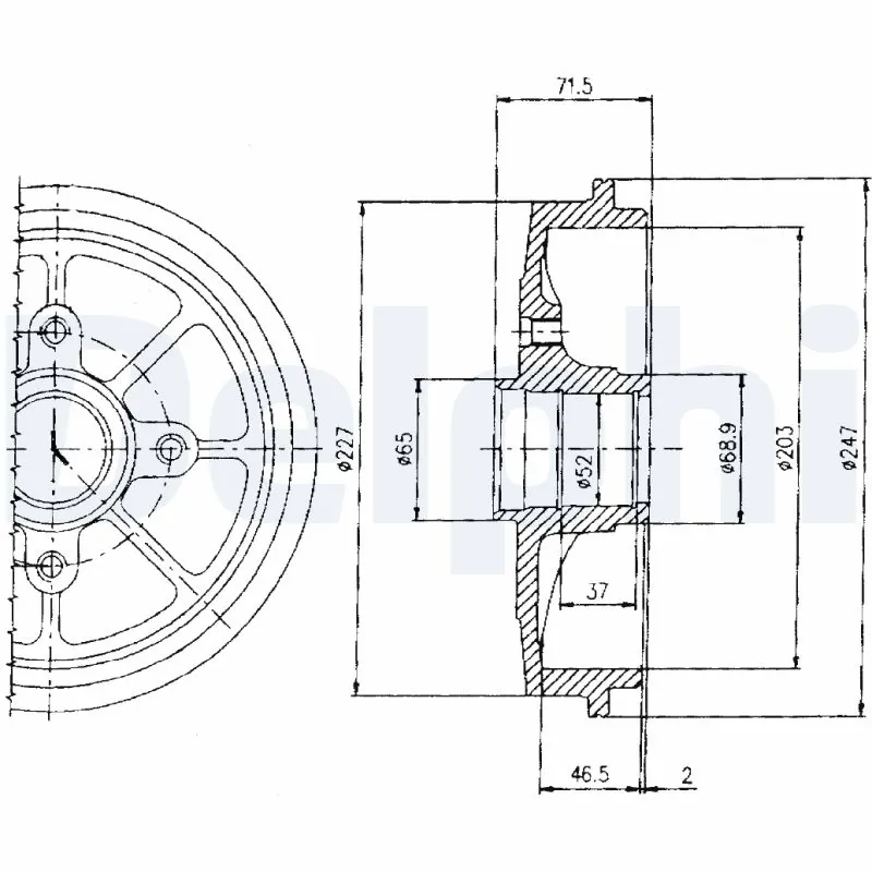 Tambour de frein DELPHI BF392