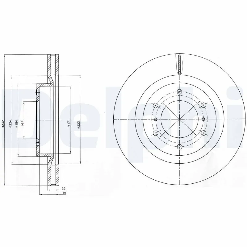 Disque de frein DELPHI BG4228