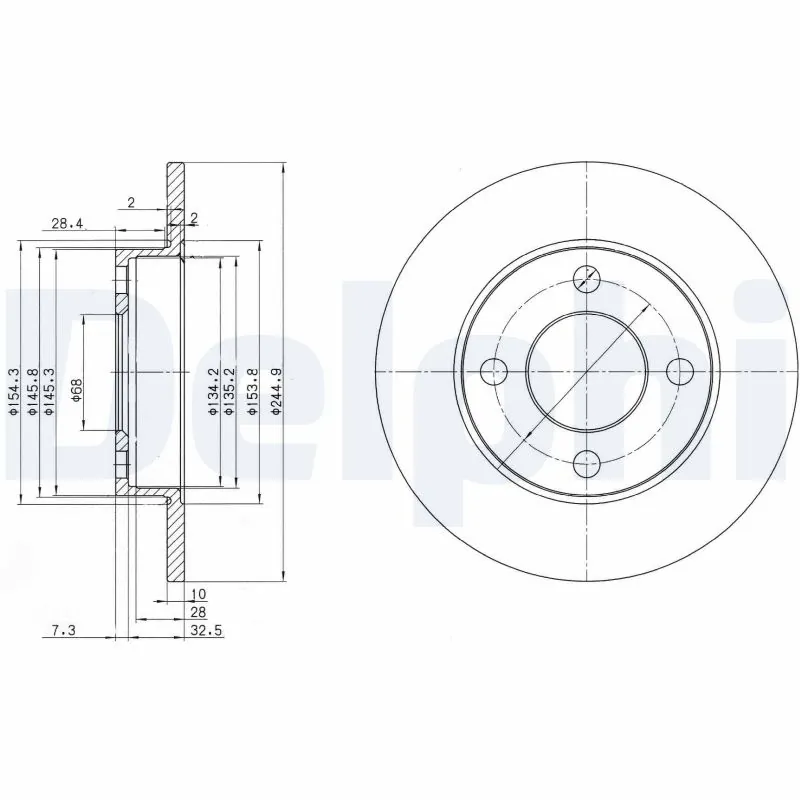 Disque de frein DELPHI BG2517