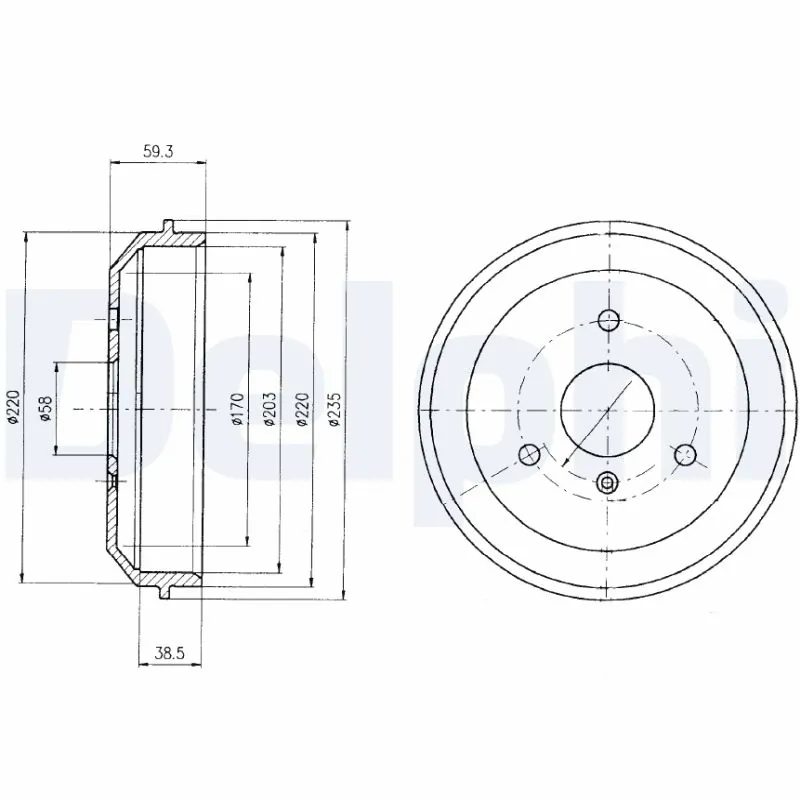 Tambour de frein DELPHI BF465