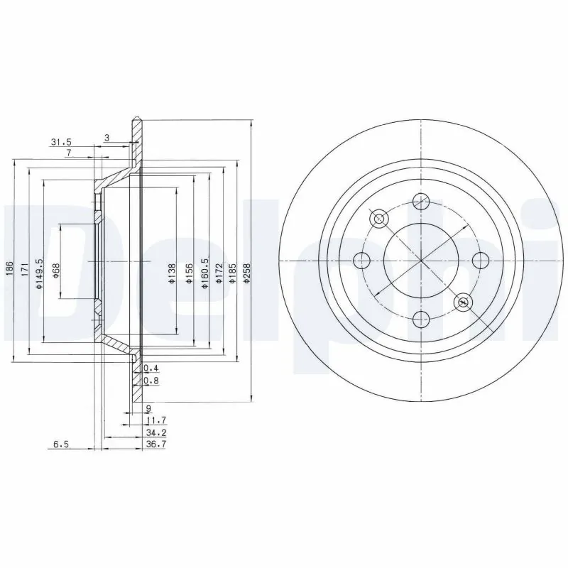 Disque de frein DELPHI BG2420