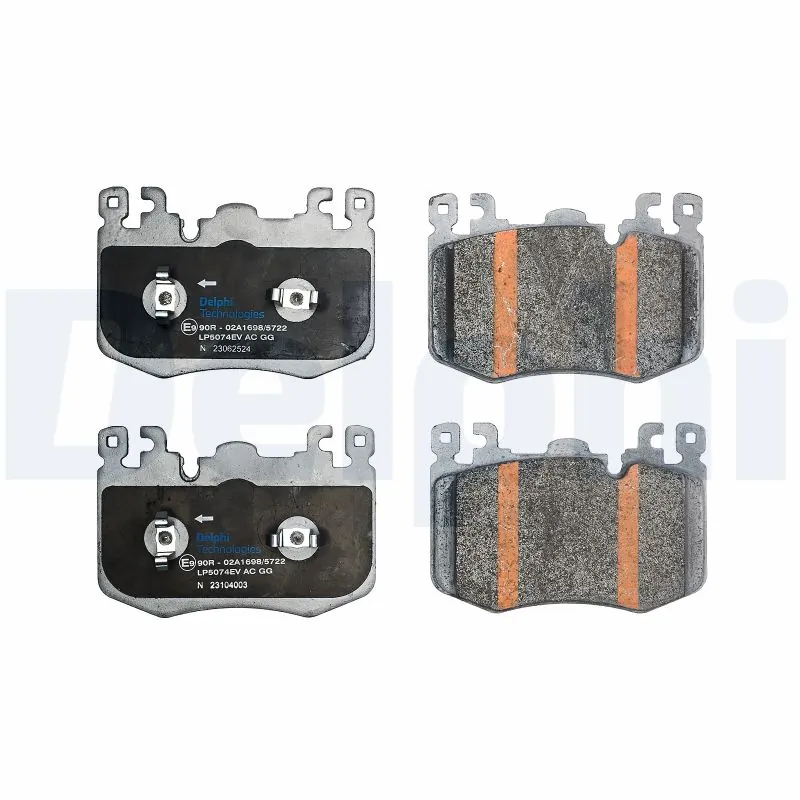 Kit de plaquettes de frein, frein à disque DELPHI LP5074EV