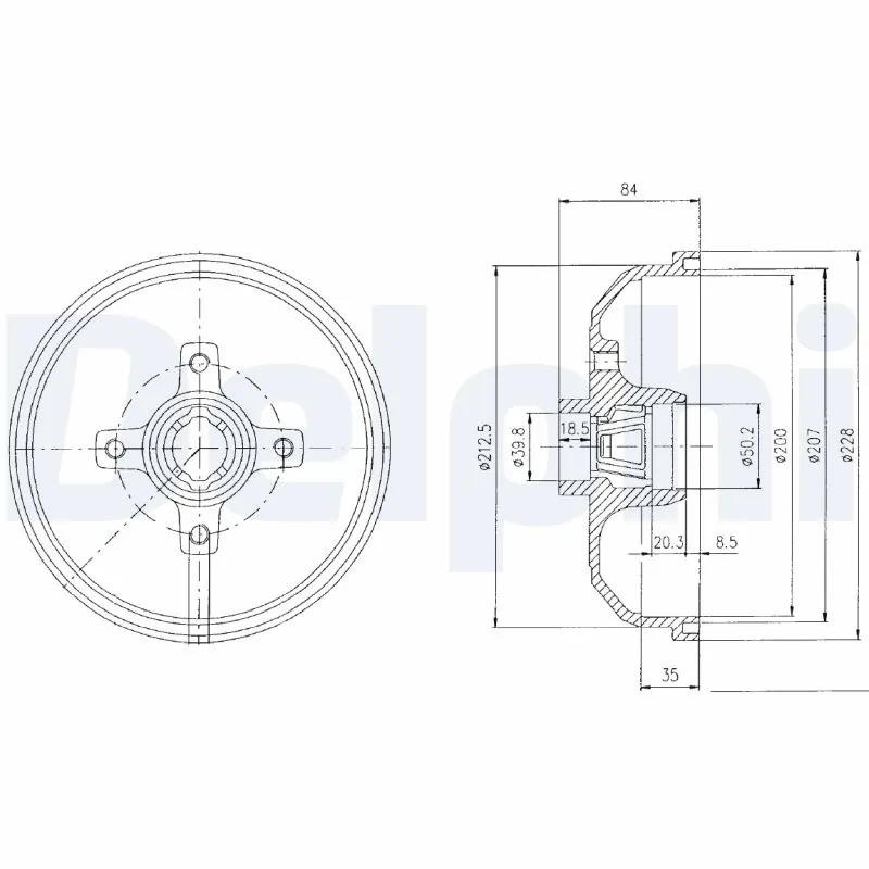 Tambour de frein DELPHI BF111