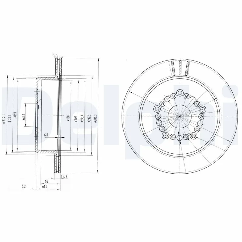 Disque de frein DELPHI BG3230