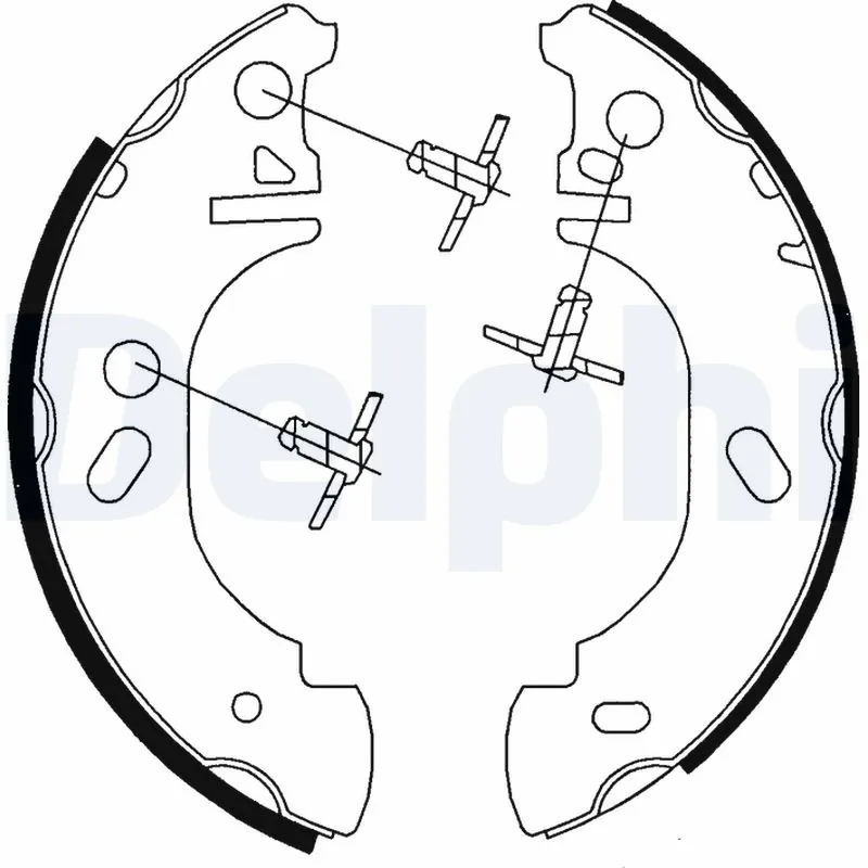 Jeu de mâchoires de frein DELPHI LS1700