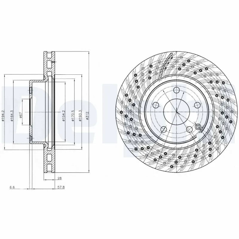 Disque de frein DELPHI BG3882