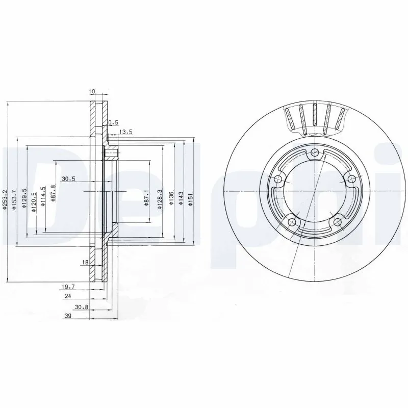 Disque de frein DELPHI BG3590