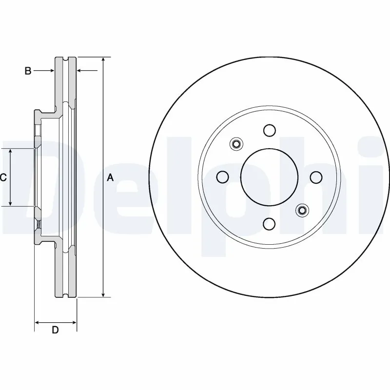 Disque de frein DELPHI BG4744C