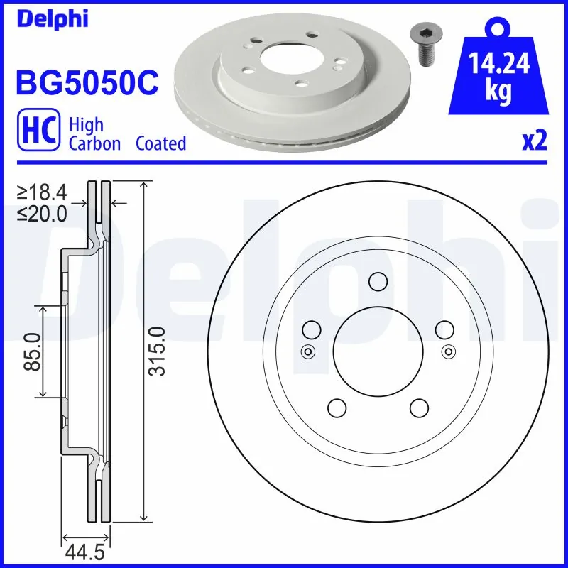 Disque de frein DELPHI BG5050C