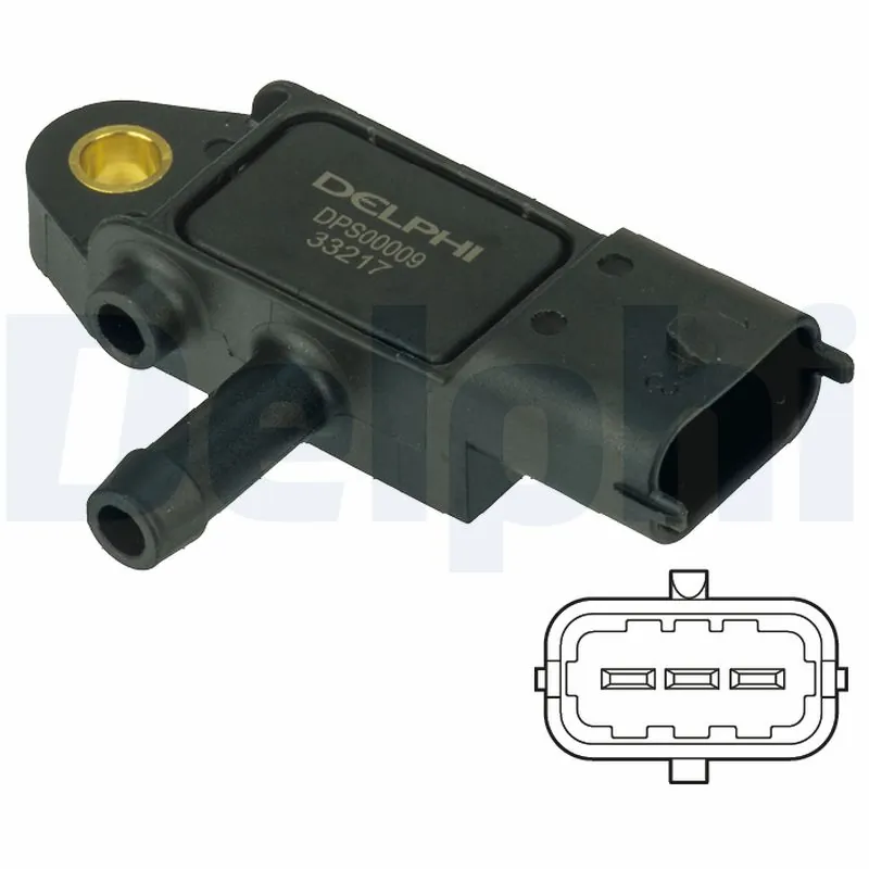 Capteur, pression des gaz échappement DELPHI DPS00009