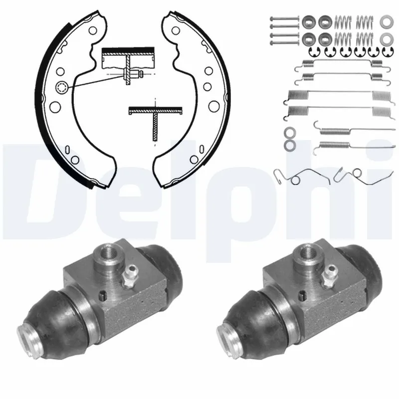 Jeu de mâchoires de frein DELPHI 887