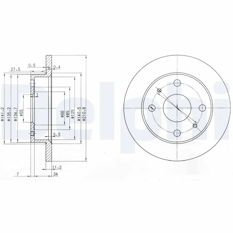 Disque de frein DELPHI BG3561