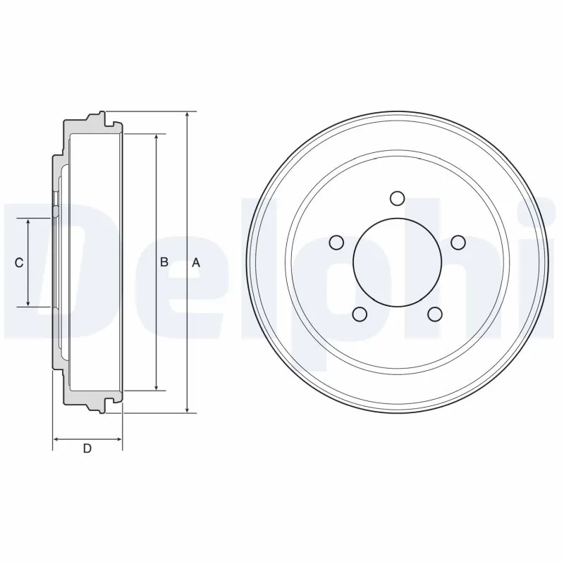 Tambour de frein DELPHI BF600