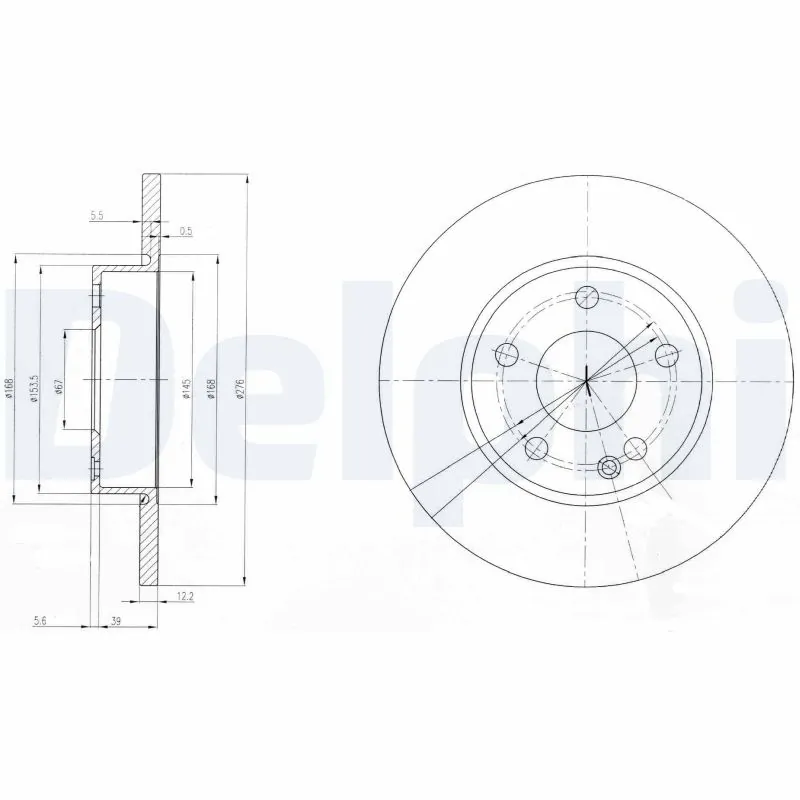 Disque de frein DELPHI BG3840