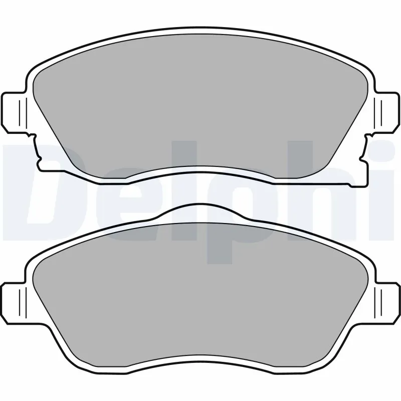 Kit de plaquettes de frein, frein à disque DELPHI LP1676