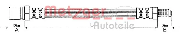 METZGER AUTOTEILE 4118415 — Гальмівний шланг