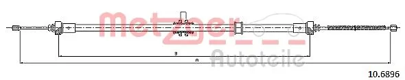 METZGER AUTOTEILE 10.6896 — Трос ручного гальма