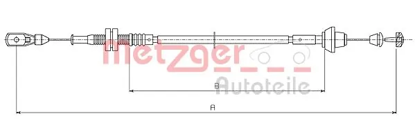 Câble d'accélération METZGER AUTOTEILE 11.0181