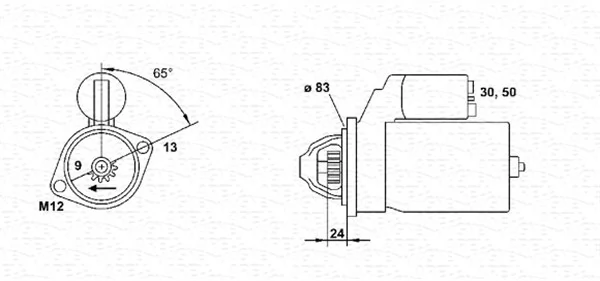 Démarreur MAGNETI MARELLI 943253143010