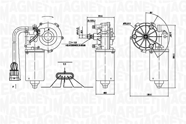 Moteur d'essuie-glace MAGNETI MARELLI 064361200010