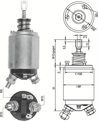 Contacteur, démarreur MAGNETI MARELLI 940113050097