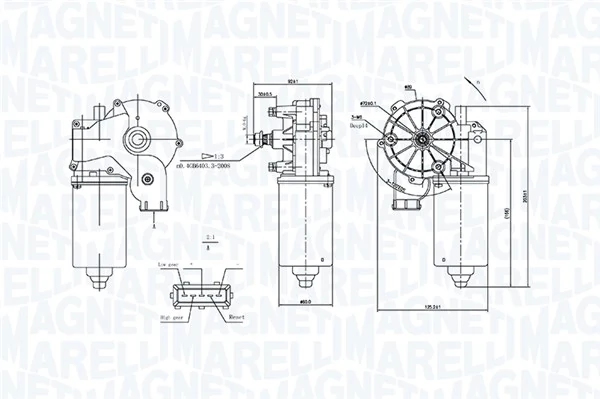 Moteur d'essuie-glace MAGNETI MARELLI 064360900010