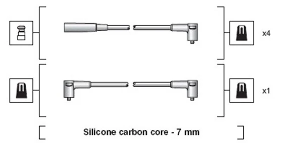 Kit de câbles d'allumage MAGNETI MARELLI 941318111198