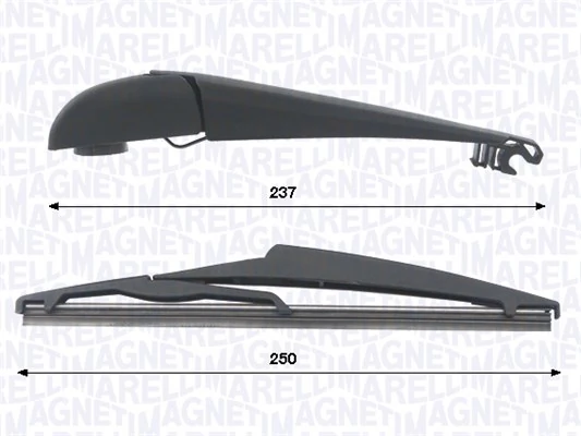 RAMIĘ WYCIERACZKI Z PIÓREM 250MM JEEP COMPASS 03.17- TYŁ