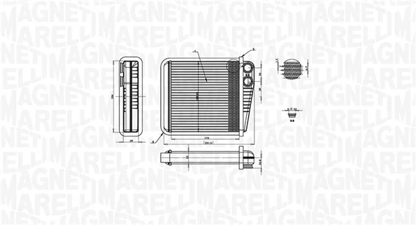 Радіатор опалювача MAGNETI MARELLI (350218423000)