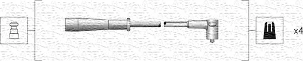 Kit de câbles d'allumage MAGNETI MARELLI 941318111130