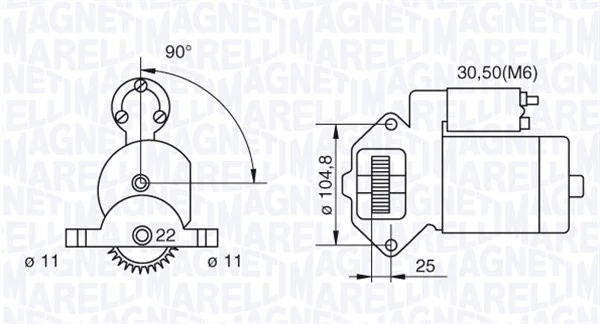 Démarreur MAGNETI MARELLI 063280032010