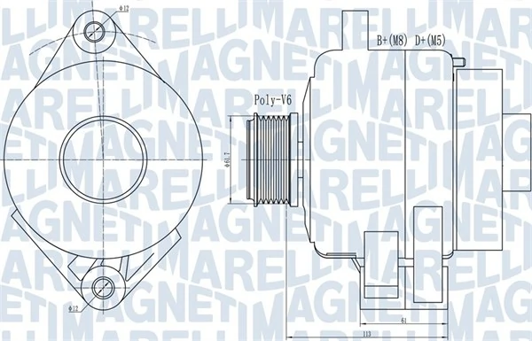 Alternateur MAGNETI MARELLI 063731995010