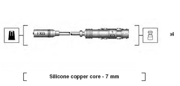 Kit de câbles d'allumage MAGNETI MARELLI 941175250764