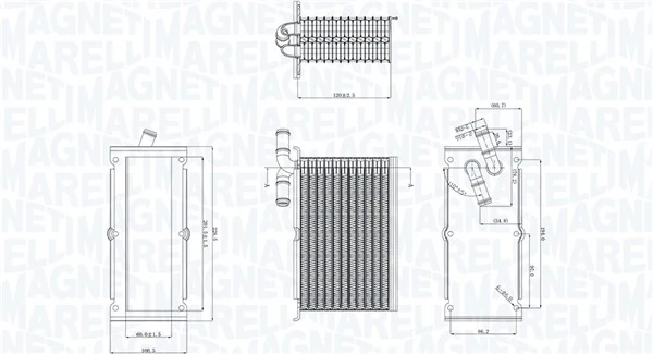 Intercooler, échangeur MAGNETI MARELLI 351319205430