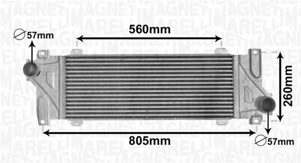 Intercooler, échangeur MAGNETI MARELLI 351319205520