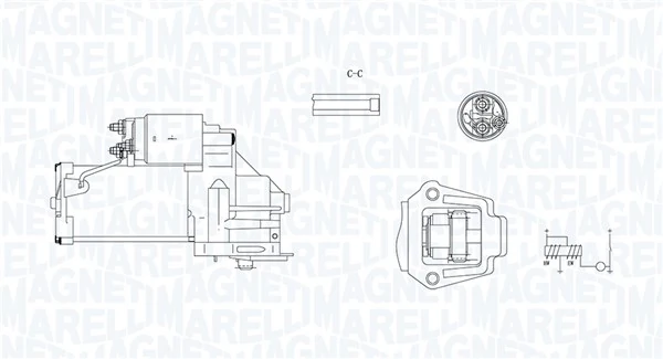 Démarreur MAGNETI MARELLI 063721245010