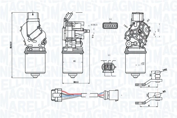Moteur d'essuie-glace MAGNETI MARELLI 064300400010
