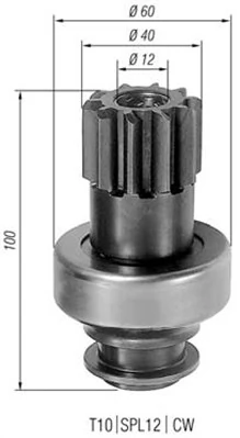 Pignon, démarreur MAGNETI MARELLI 940113020069