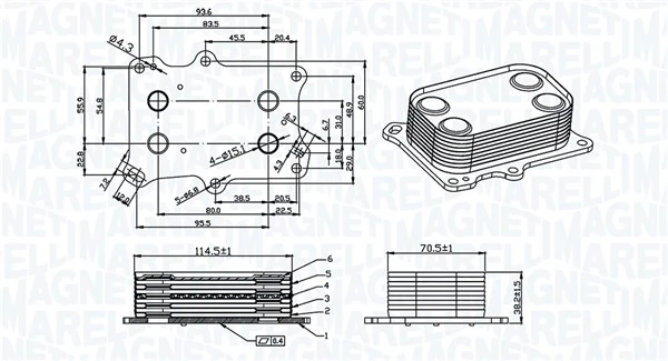 CHŁODNICA OLEJU FIAT 500L 1.4 07-